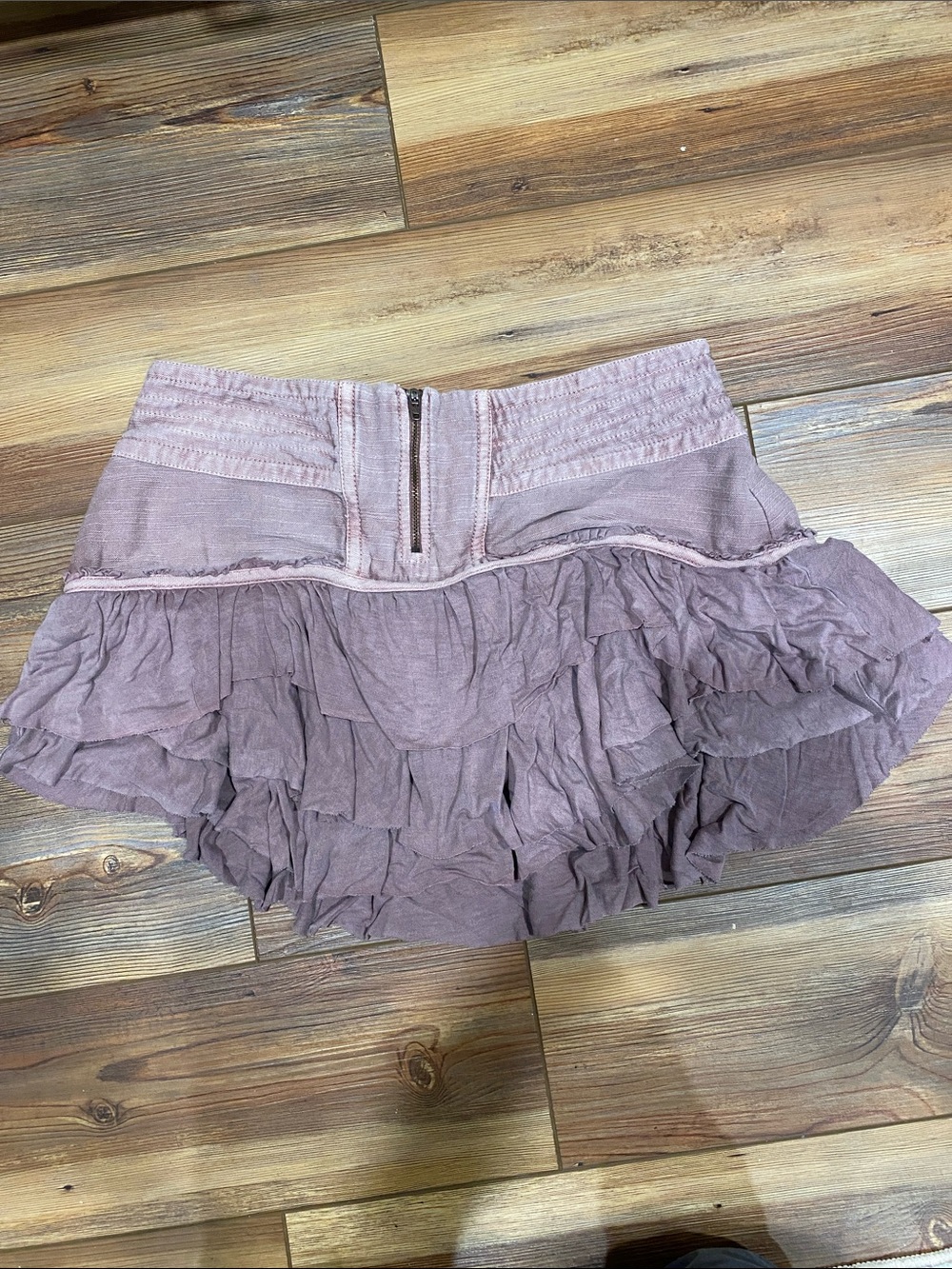 Free People Dusty Rose Tiered Mini Skirt